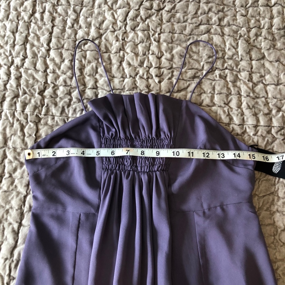 Naked Zebra Pleated Front Dress Purple NWT Small - Picture 11 of 13